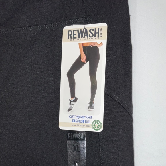 NWT Women’s REWASH Brand Comfort Stretch Best Leggings Ever Black XL - Picture 4 of 7